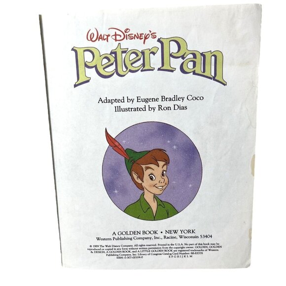 A Little Golden Book Peter Pan 1989 Vintage - Picture 3 of 4